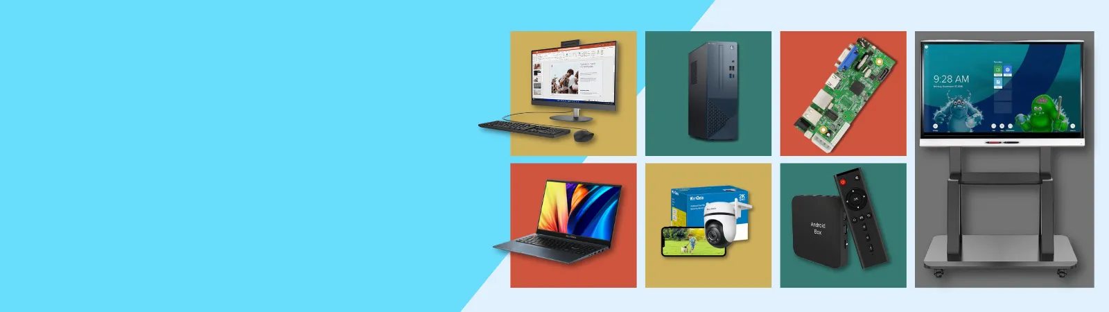 Devices Kenoxis repairs: desktops, laptops, servers, displays, networking and smart-class equipment
